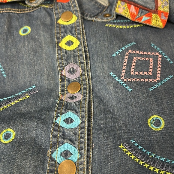 Vintage 80s 90s Norm Thompson Funky Embroidered Denim Jacket 1X, EUC! - Picture 12 of 13
